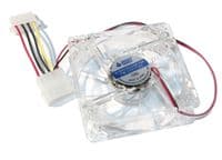 Вентилятор 80 mm Merlion 8025 прозорий DC sleeve fan 4pin - 80х80х25мм, 1500об/хв (CC-80*80*25/4)