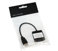Конвертер HDMI (тато) на VGA (мама) 10cm, Black, Пакет