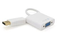 Конвертер Display Port (тато) на VGA (мама) 30cm, White, 4K/2K, пакет (YT-C-DP(M)/VGA(F)W)