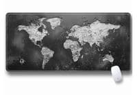 Килимок прогумований Карта світу, з боковою прошивкою, Black-gray, 300x700x3mm (SJDT-18)