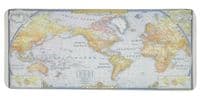 Килимок прогумований Карта світу, з боковою прошивкою, Gray-yellow, 300x700x3mm (SJDT-20)