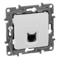 Information socket RJ 45 - category 5e - UTP - Etika - white