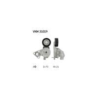 Натягувач ремня з роликом SKF VKM 31019