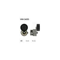 Натягувач ремня з роликом SKF VKM 36055
