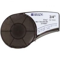 Лента для принтера этикеток Brady винил, 19.05mm/6.4m. белый на черном (M21-750-595-BK)