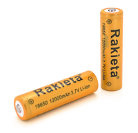 Аккумулятор 18650, 12000 mAh, PowerMaster Rakieta, 2 шт, 3.7V