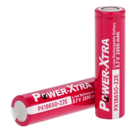 Аккумулятор 18650, 2200 mAh, Power-Xtra, 3.7V, Red