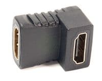 Переходник PowerPlant HDMI AF – HDMI AF, угловой