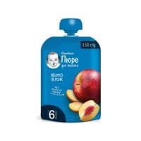 Детское пюре Gerber яблоко-персик 150 г (8595139797218)
