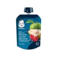 Детское пюре Gerber яблоко, груша, малина, черника, 90 г (7613036345484)