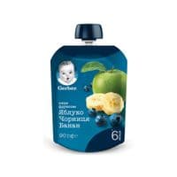 Детское пюре Gerber Яблоко, черника, банан 90г (1227025)
