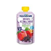 Детское пюре Hamanek блуко с персиком и бузиной 100 г (8595139797218)