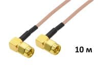 Антенний кабель 4Hawks RP-SMA to RP-SMA cable, R/A, black, H155, 10м, 1 шт