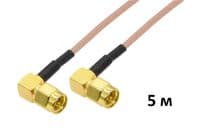 Антенний кабель 4Hawks RP-SMA to RP-SMA cable, R/A, black, H155, 5м, 1 шт
