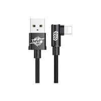 Дата кабеля USB 2.0 AM to Lightning 1.0m MVP Elbow Type 2.4A Black Baseus (CALMVP-01)