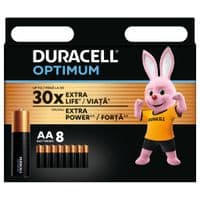 Батарейка DURACELL LR06 KPD 08*10 Optimum уп. 1x8 шт.