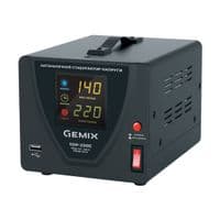 Стабилизатор Gemix SDR-2000 2000VA (1400 Вт), вход. напряжение 140-260В, исх напряжение 220В + - 6,8% 50 Гц, цифровые индикаторы