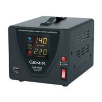 Стабілізатор Gemix SDR-1000 1000VA (700 Вт), вхід. напруга 140-260В, вих напруга 220В + - 6,8% 50 Гц, цифрові індикатори
