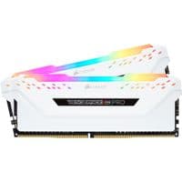 Оперативна пам'ять Corsair DDR4, 3200MHz 32GB 2x16GB Dimm, Unbuffered, 16-20-20-38, XMP 2.0, Vengeance RGB Pro SL White Heatspreader, RGB LED, Black PCB, 1.35V, для AMD Ryzen & Intel
