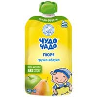 Детское пюре Чудо-Чадо груша-яблоко без сахара 90 г (4820016253612)