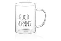 Набір чашок з ручками Ardesto Good Morning , 420 мл, 2 од., боросилікатне скло