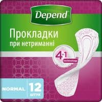 Урологічні прокладки Depend Normal Plus Pad 12 шт. (5029053546162/5029053561585)