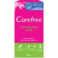 Гігієнічні прокладки Carefree Cotton Aloe з екстрактом бавовни й алое 30 шт. (3574661565040)
