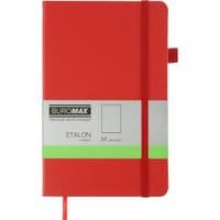 Книга записная Buromax Etalon 125x195 мм 96 листов без линейки обложка из искусственной кожи Красная (BM.291060-05)