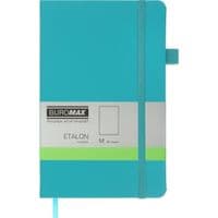 Книга записная Buromax Etalon 125x195 мм 96 листов без линейки обложка из искусственной кожи Бирюзовая (BM.291060-06)