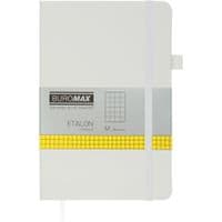 Книга записная Buromax Etalon 125x195 мм 96 листов в клеточку обложка из искусственной кожи Белая (BM.291160-12)