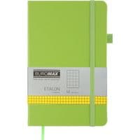 Книга записная Buromax Etalon 125x195 мм 96 листов в клеточку обложка из искусственной кожи Салатова (BM.291160-15)