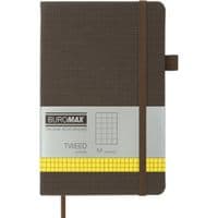 Книга записная Buromax Tweed 125x195 мм 96 листов в клеточку обложка из искусственной кожи Серая (BM.291163-09)