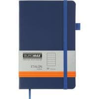 Книга записная Buromax Etalon 125x195 мм 96 листов в линию обложка из искусственной кожи Синяя (BM.291260-02)
