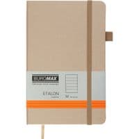 Книга записная Buromax Etalon 125x195 мм 96 листов в линию обложка из искусственной кожи Золотая (BM.291260-23)