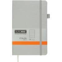 Книга записная Buromax Etalon 125x195 мм 96 листов в линию обложка из искусственной кожи Серебряная (BM.291260-24)
