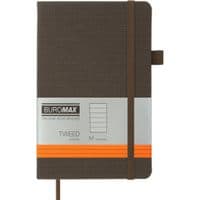 Книга записная Buromax Tweed 125x195 мм 96 листов в линию обложка из искусственной кожи Серая (BM.291263-09)