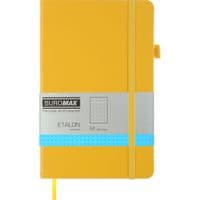 Книга записная Buromax Etalon 125x195 мм 96 листов в точку обложка из искусственной кожи Желтая (BM.291360-08)