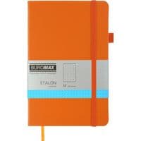 Книга записная Buromax Etalon 125x195 мм 96 листов в точку обложка из искусственной кожи Оранжевая (BM.291360-11)
