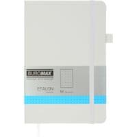 Книга записная Buromax Etalon 125x195 мм 96 листов в точку обложка из искусственной кожи Белая (BM.291360-12)