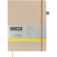 Книга записная Buromax Etalon 190x250 мм 96 листов в клеточку обложка из искусственной кожи Золотая (BM.292160-23)