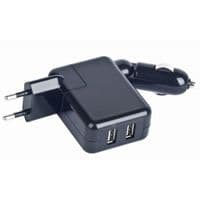 Зарядний пристрій GEMBIRD car + wall charger (MP3A-UC-ACCAR2)