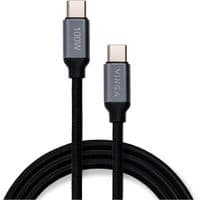 Дата кабель USB Type-C to Type-C 2.0m 100W E-Mark Chip Nylon Vinga (VCPCTC100BK2)