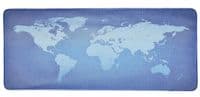 Коврик прорезиненный Карта мира, с боковой прошивкой, Black-blue, 300x700x2mm (SJDT-10)