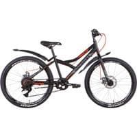 Велосипед Discovery 24" Flint DD рама-13" 2022 Black (OPS-DIS-24-279)