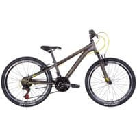 Велосипед Discovery 24" Rider AM Vbr рама-11,5" 2022 Grey/Yellow (OPS-DIS-24-313)