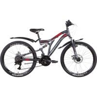 Велосипед Discovery 24" Rocket AM2 DD рама-15" 2022 Grey/Red (OPS-DIS-24-294)