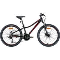 Велосипед Leon 24" Junior AM DD рама-12" 2022 Black/Red (OPS-LN-24-077)