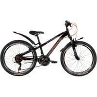 Велосипед Formula 24" Forest AM Vbr рама-12,5" 2022 Black/Orange (OPS-FR-24-337)