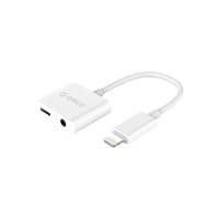 Зарядний та аудіо адаптер ORICO Lightning - 3.5 мм/Lightning (2LT-WH-BP)