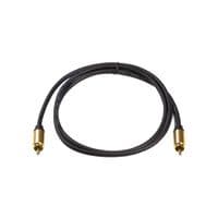 Кабель коаксіальний PowerPlant RCA 26AWG, 1 м, чорний